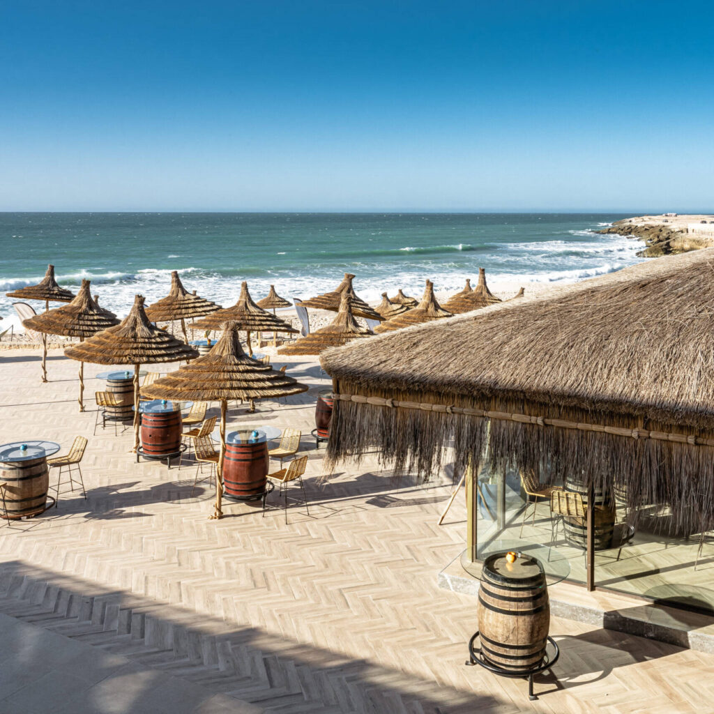 Panoramic ocean view from Tulum Beach Resort and Spa Dakhla overlooking the Atlantic coastline
